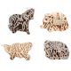 Set of 4 Piece New Mix Wooden Printing Block